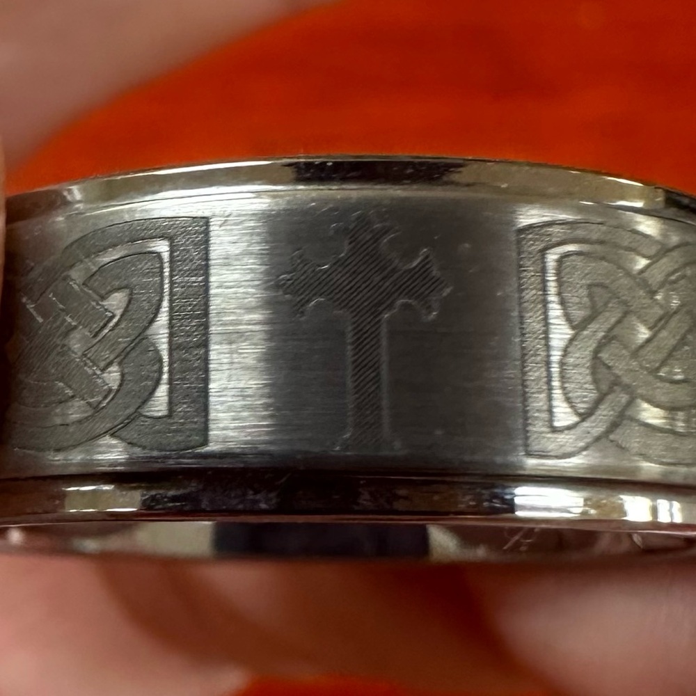 Silver Celtic Cross Men's Ring